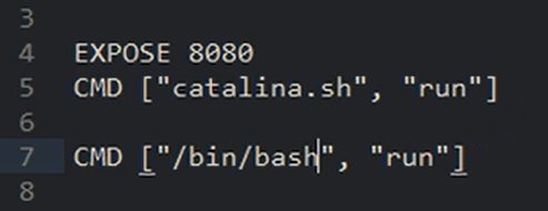 把 CMD 换成 /bin/bash 之后,CMD 被 run 的参数整个顶替