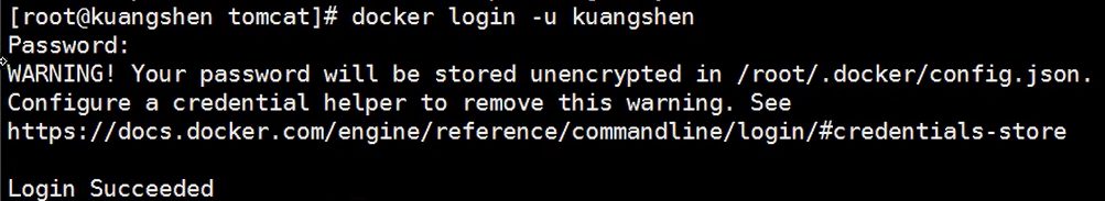 docker login -u 用户名,输密码后提示 Login Succeeded