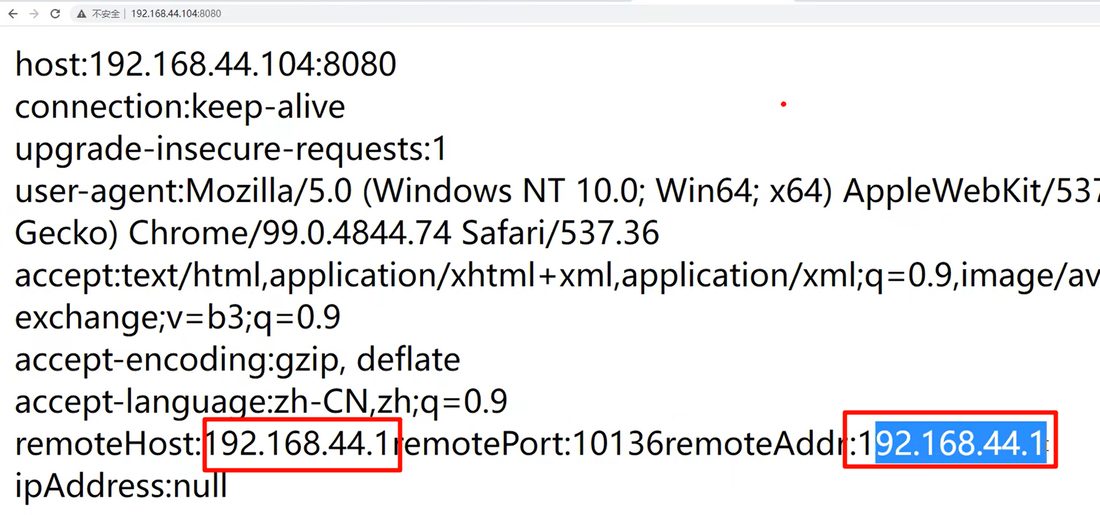 改访问 192.168.44.104:8080 之后打印的结果
