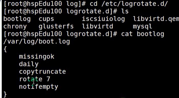 /etc/logrotate.d 目录内容与单个配置示例