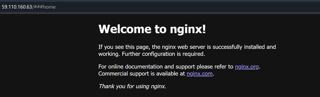 访问 80 端口显示 nginx 默认页