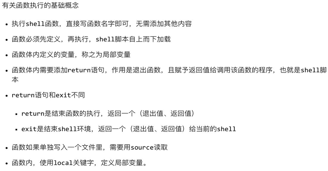 执行、定义顺序、局部变量、return 与 exit 的区别等函数基础概念