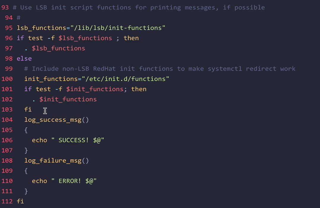 init-functions 里 log_success_msg 和 log_failure_msg 的定义
