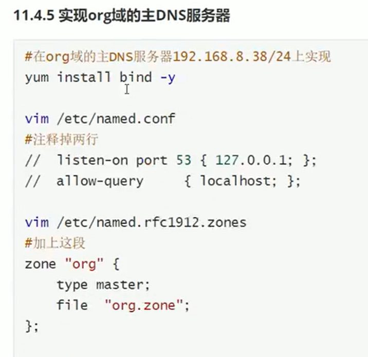 11.4.5 在 org 域主 DNS 上配 zone 