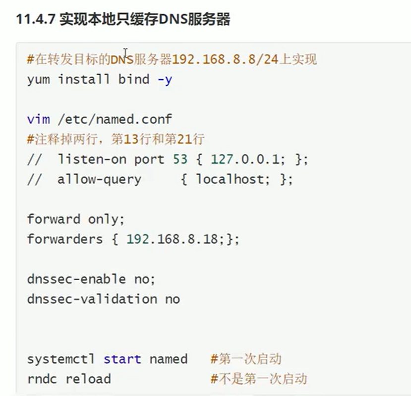 11.4.7 本地只缓存 DNS，forward only 加 forwarders